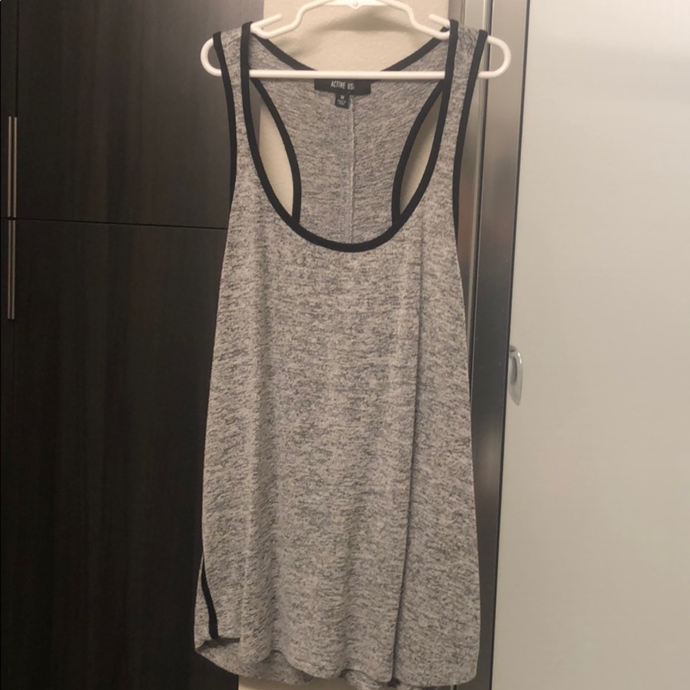 Razorback ash gray sport tank top